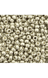 Miyuki rocailles Perlen 8/0 - Duracoat galvanized light pewter silver 8-4221